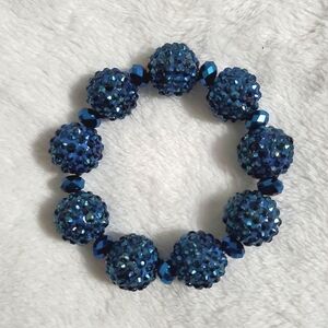 Blue Beaded Bracelet